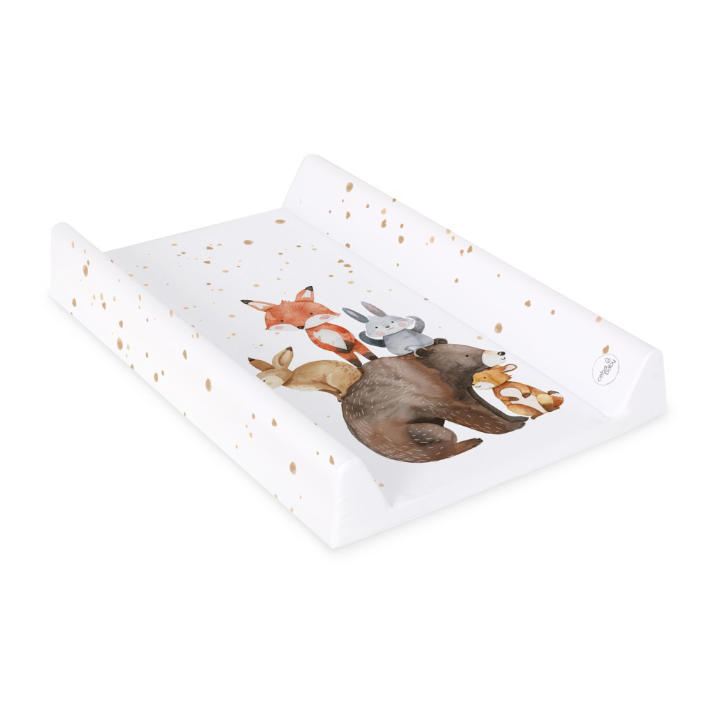CEBA BABY Podložka prebaľovacia 2-hranná s pevnou doskou (50x70) Ultra Light Forest Friends